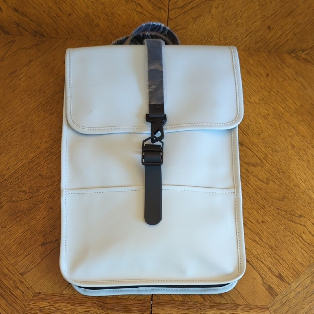 NWT Rains Backpack - Ash Color With Black Strap